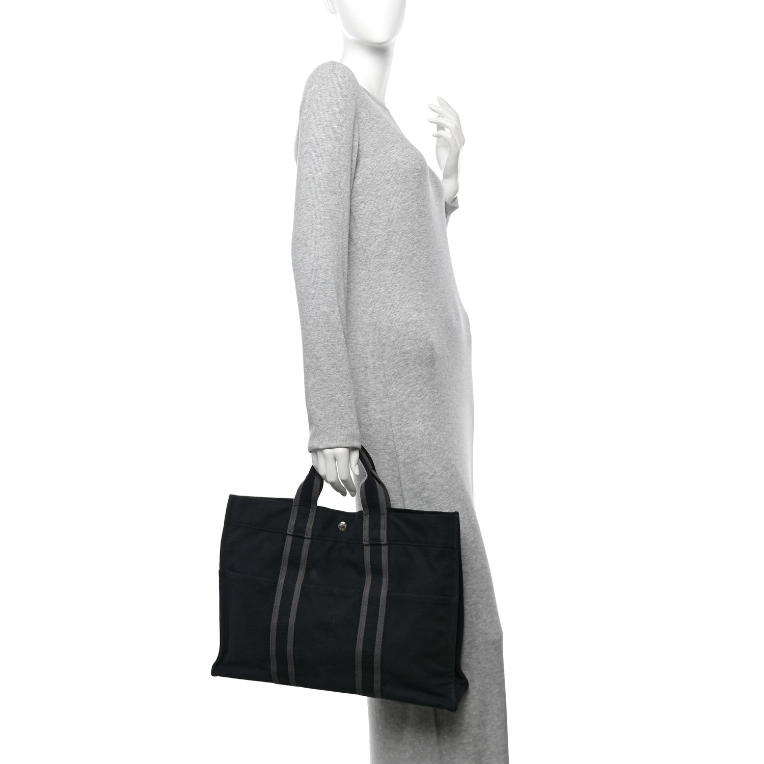 Canvas Herline MM Tote Black