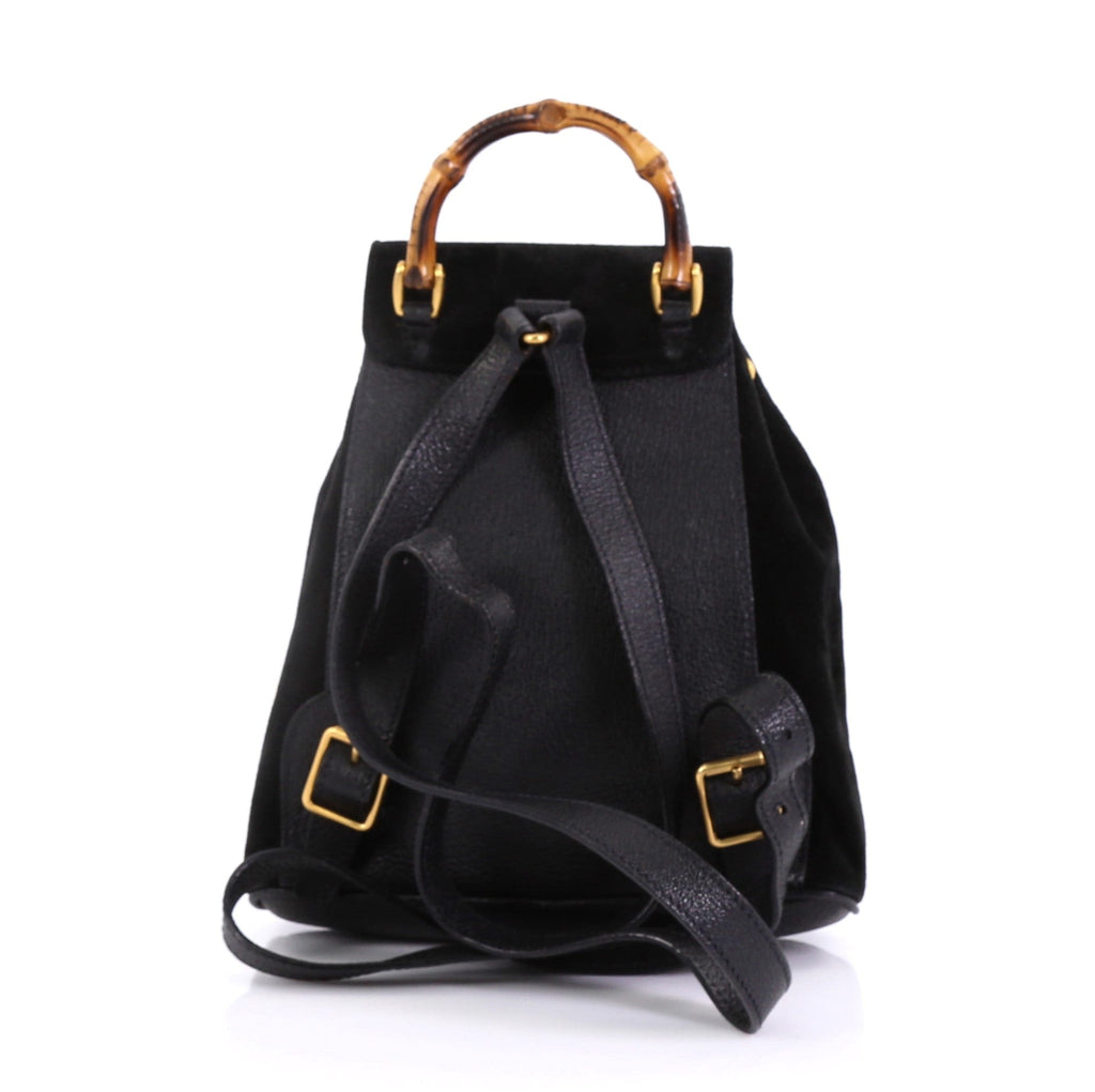 Vintage Bamboo Backpack Suede Mini