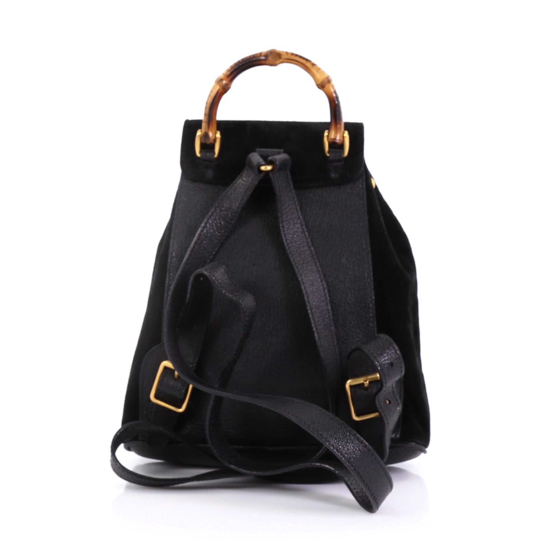 Vintage Bamboo Backpack Suede Mini
