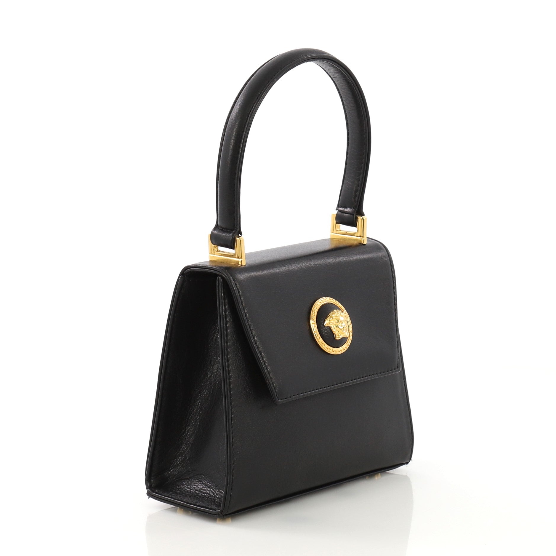 Vintage Convertible Top Handle Bag Leather Mini