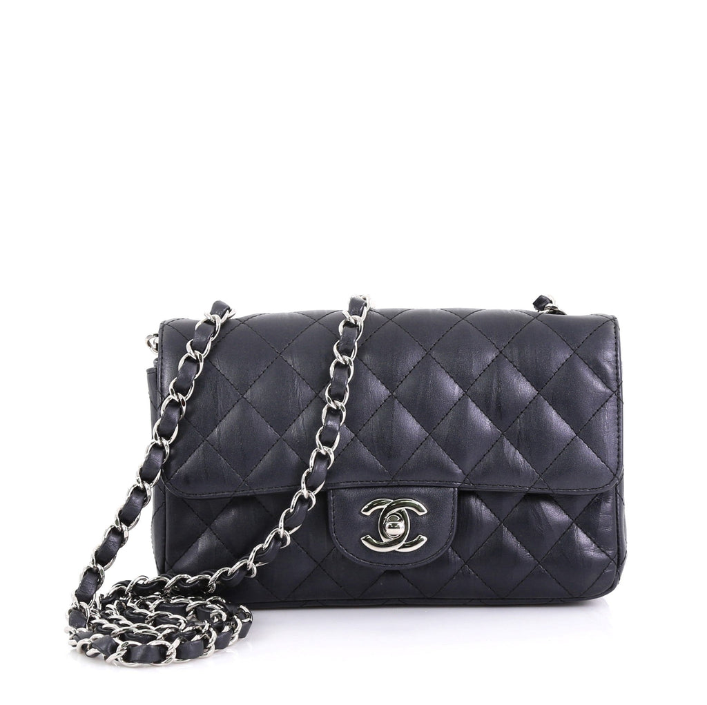 Classic Single Flap Bag Quilted Iridescent Calfskin Mini
