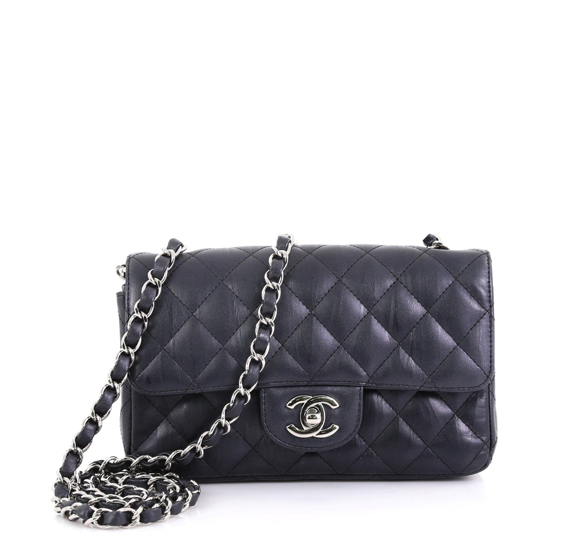 Classic Single Flap Bag Quilted Iridescent Calfskin Mini