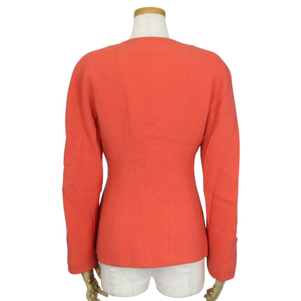 Chanel Wool Silk Collarless Jacket