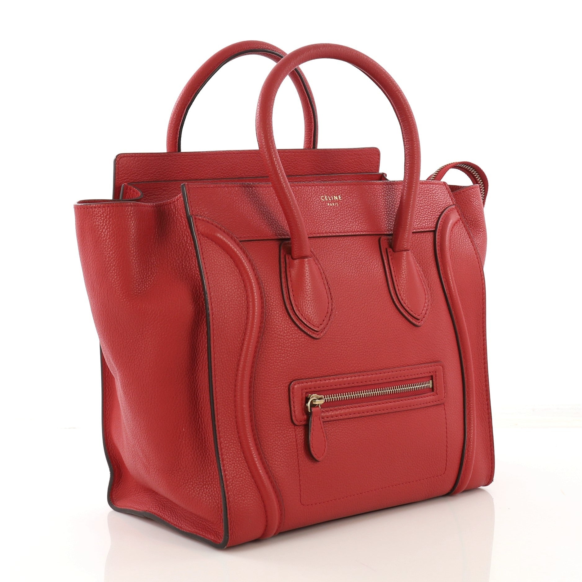 Luggage Handbag Grainy Leather Mini