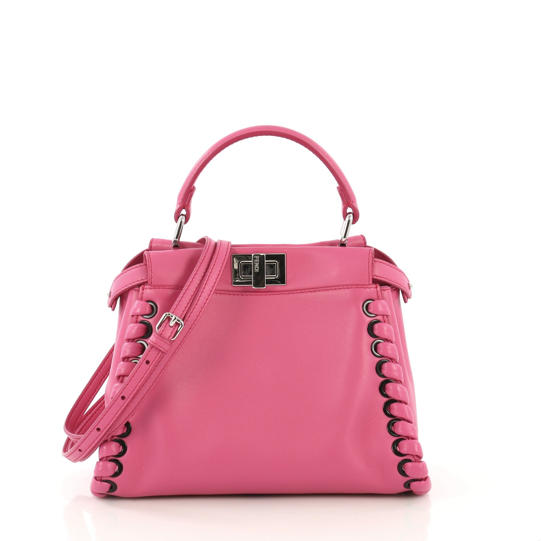 Peekaboo Bag Whipstitch Leather Mini