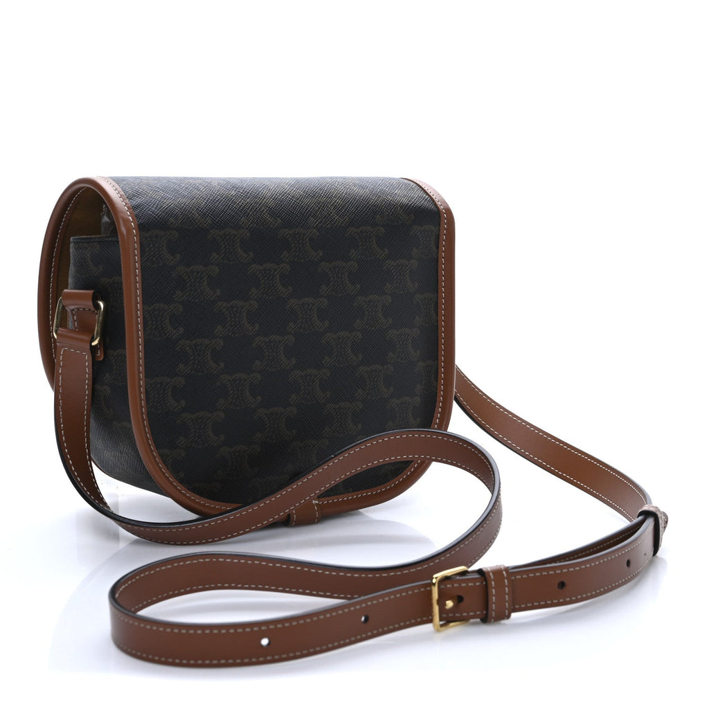 Triomphe Canvas Medium Folco Bag Tan