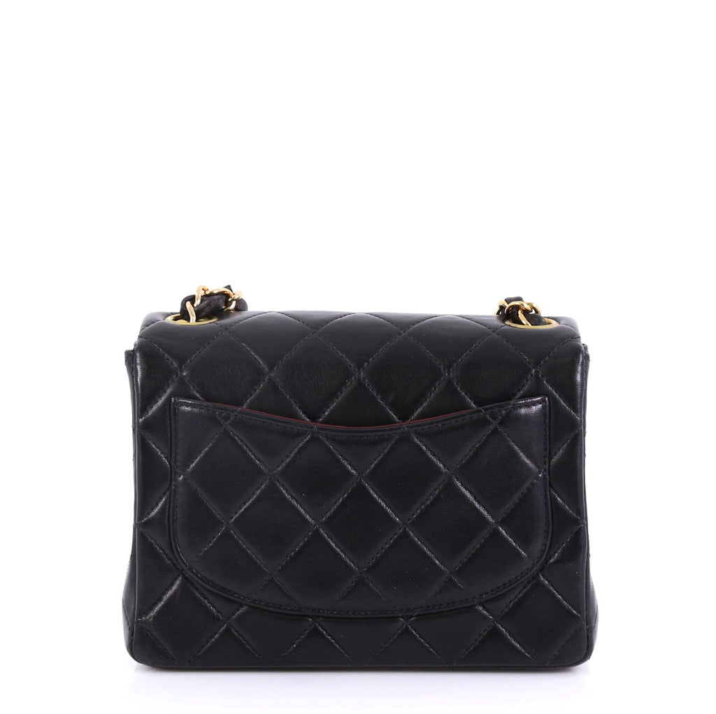 Vintage Square Classic Single Flap Bag Quilted Lambskin Mini