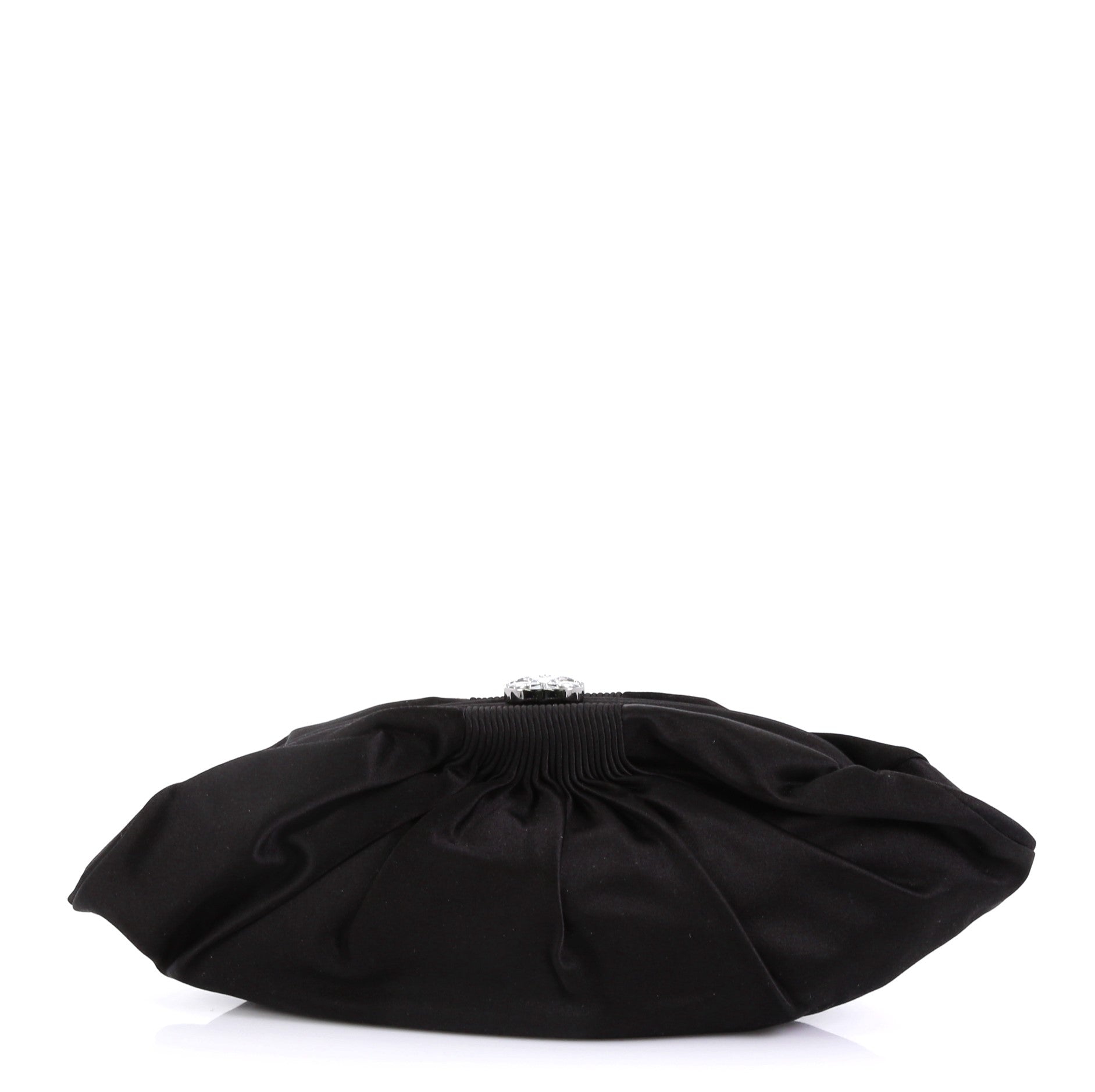 CC Frame Clutch Pleated Satin