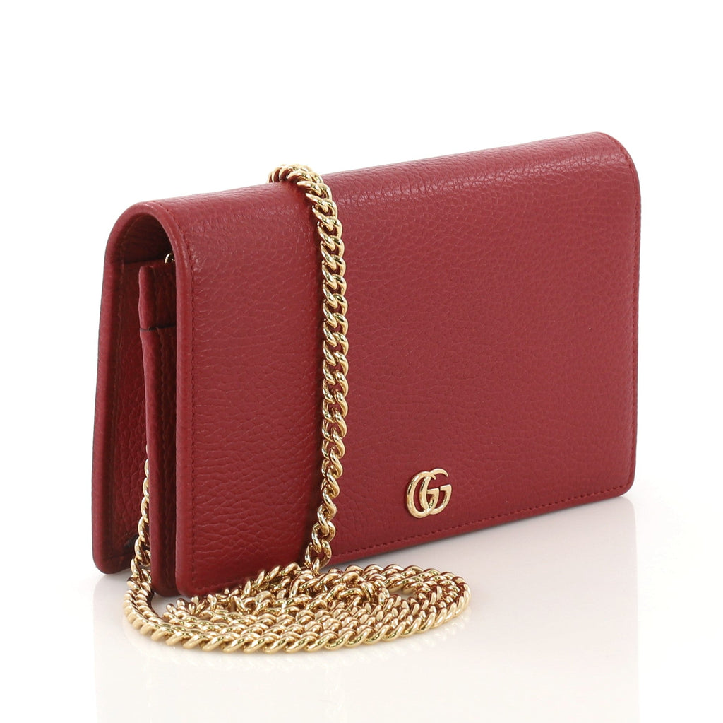 Petite Marmont Chain Wallet Leather Mini