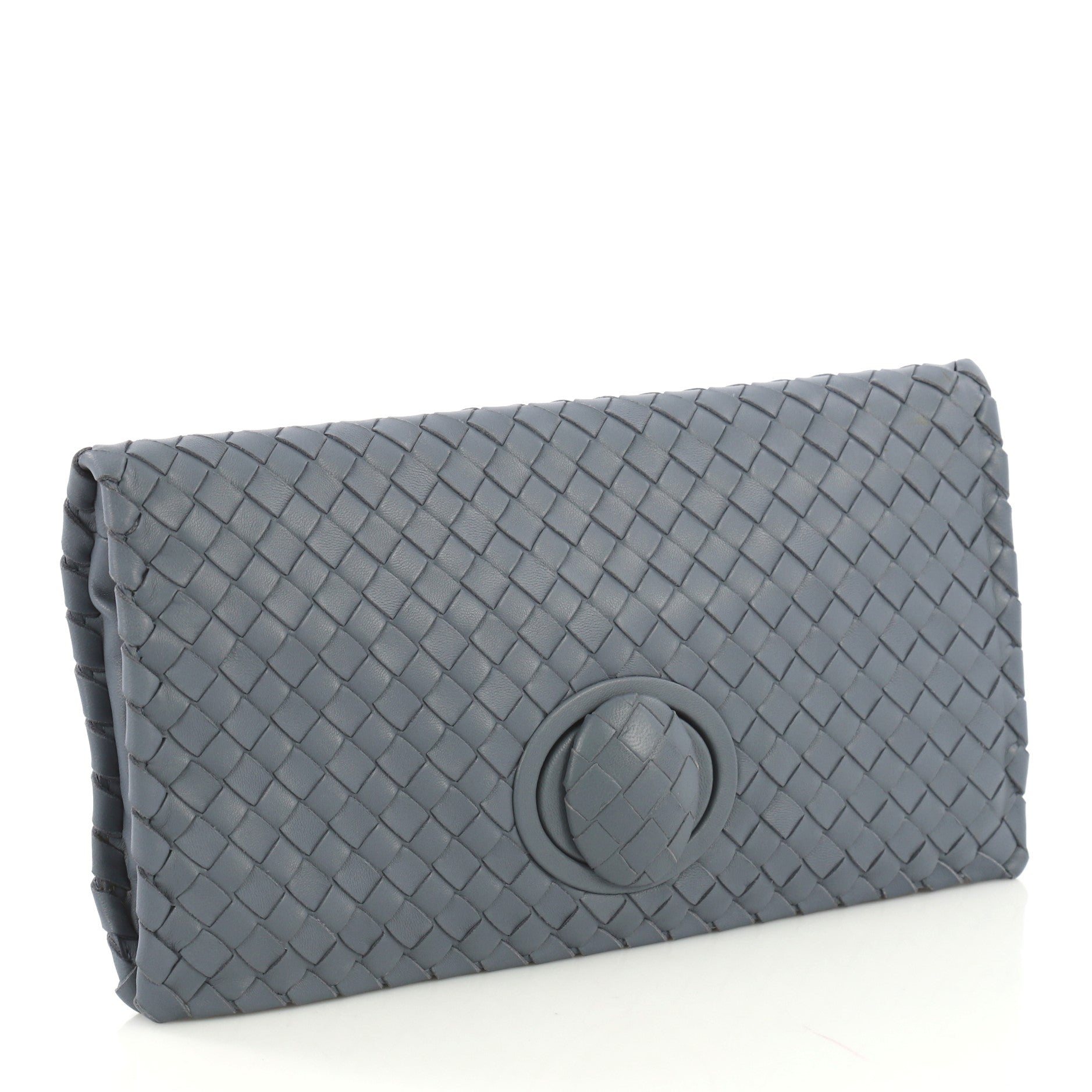 Fold Over Turnlock Clutch Intrecciato Nappa