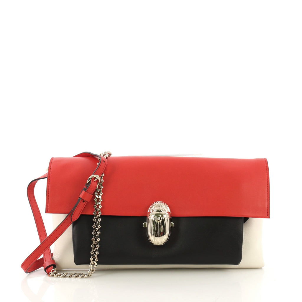 Tricolor Khepira Clutch Leather Small