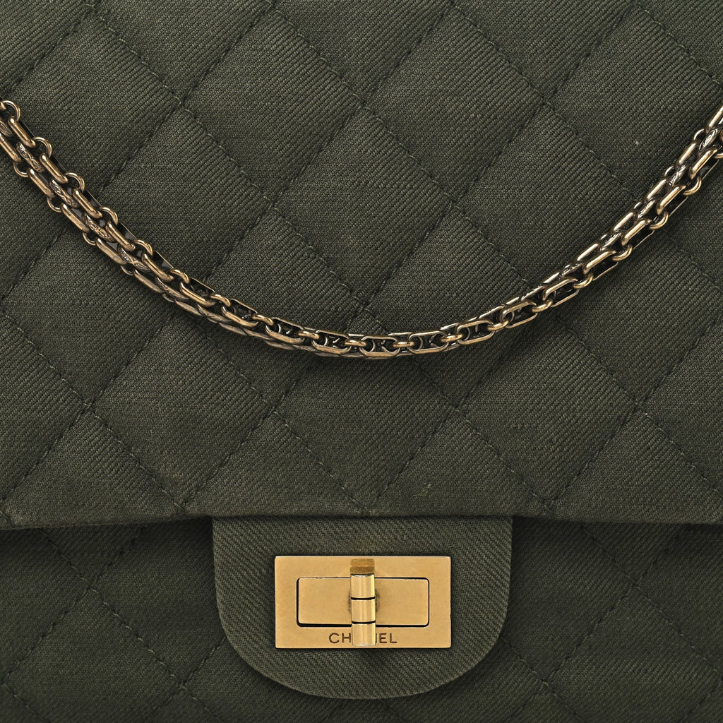 Canvas Quilted 2.55 Reissue 227 Flap Green