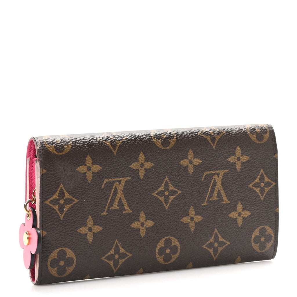 Monogram Bloom Flower Emilie Wallet Fuchsia