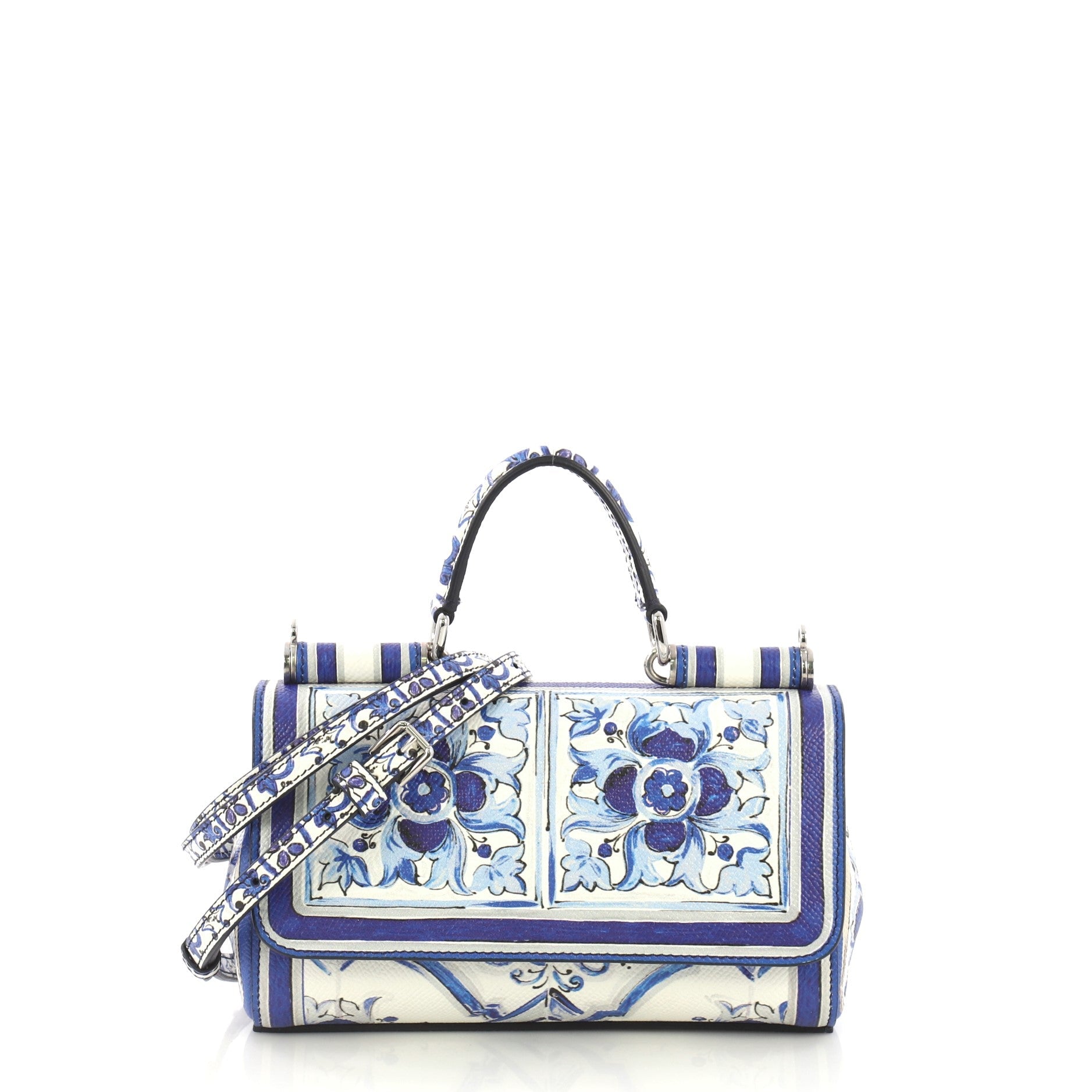 Sicily Wallet on Chain Printed Leather Mini