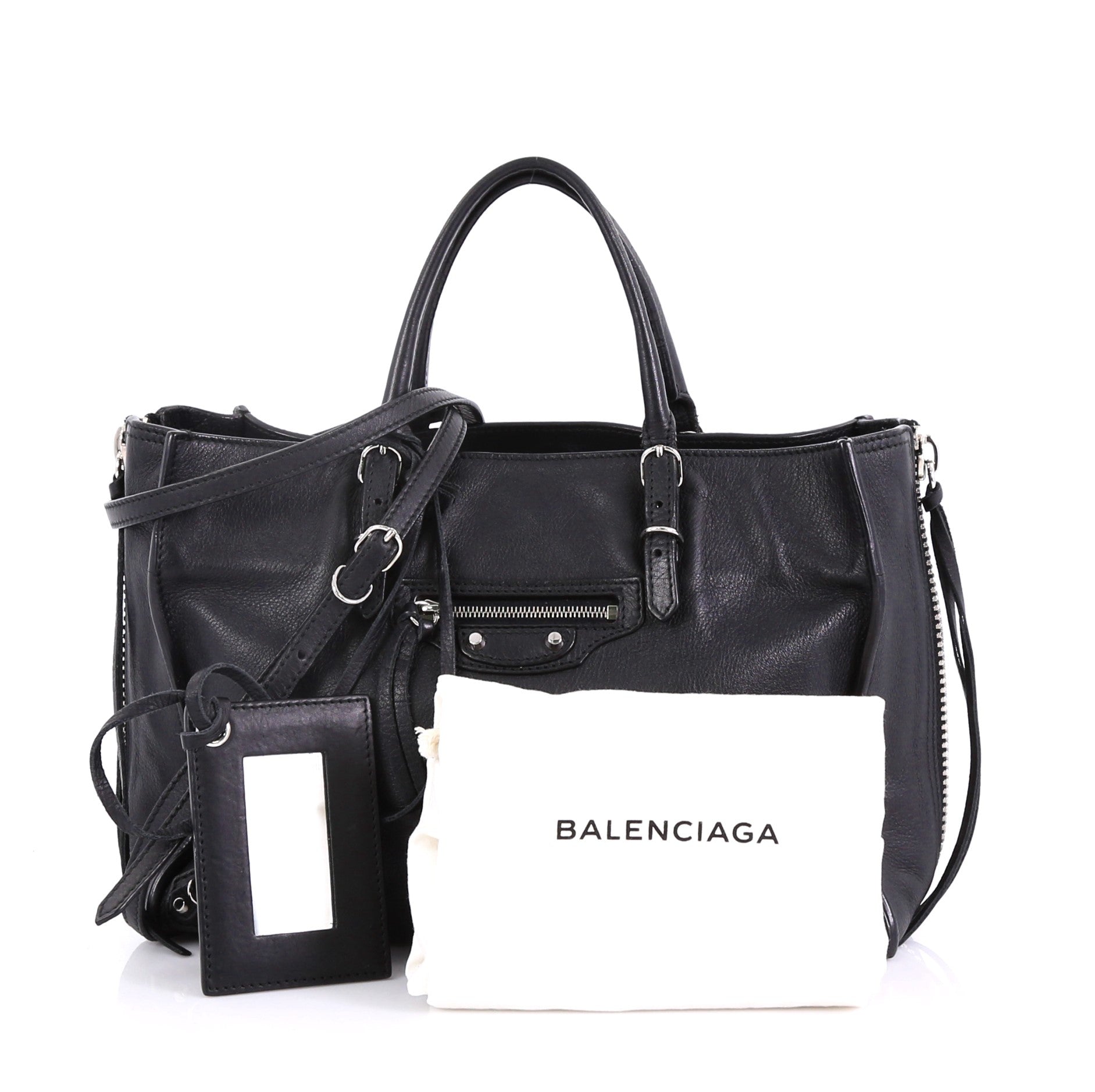 Papier A4 Zip Around Classic Studs Bag Leather Mini