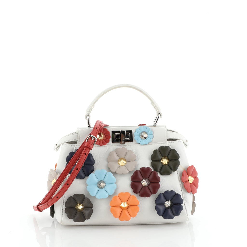 Flowerland Peekaboo Bag Embellished Leather Mini