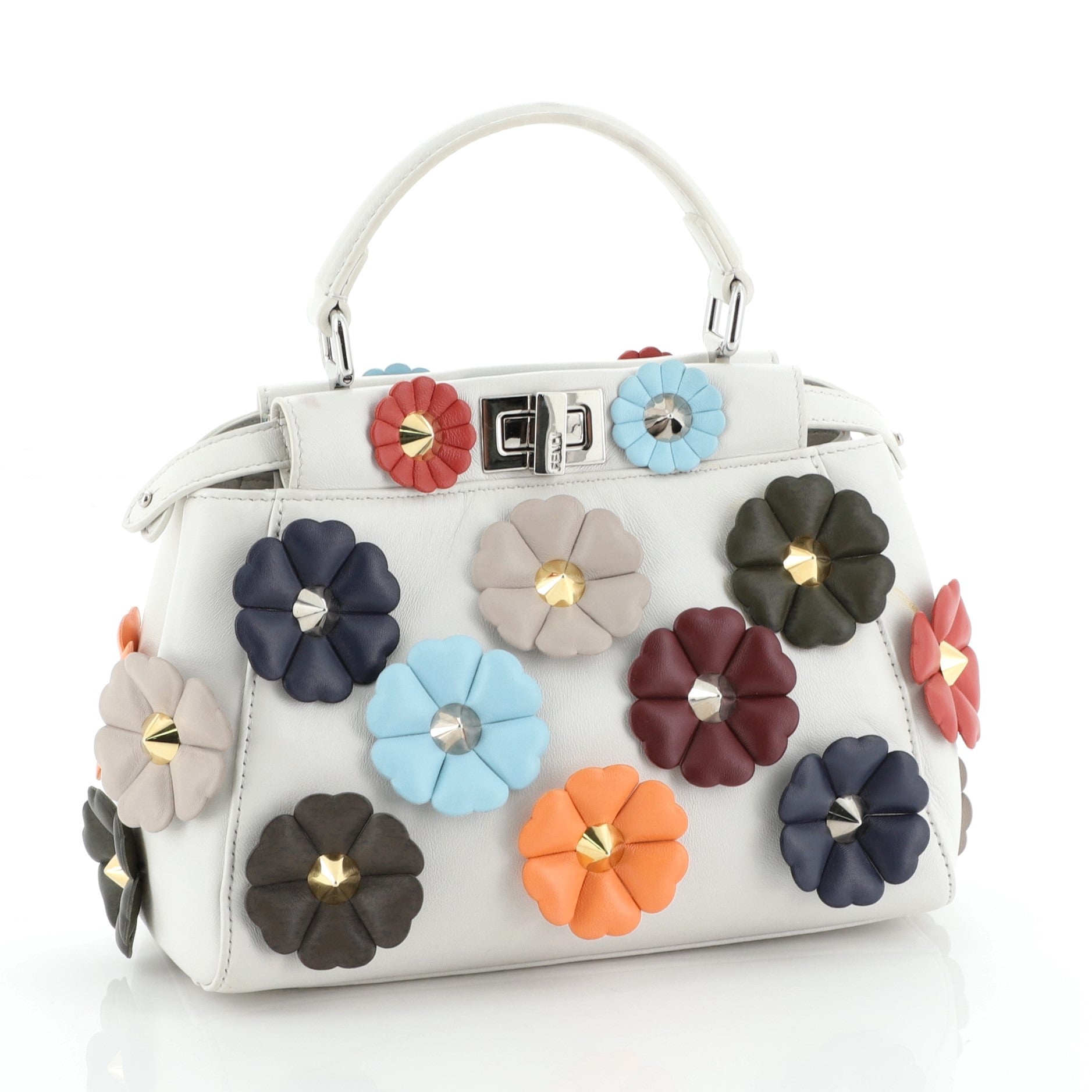 Flowerland Peekaboo Bag Embellished Leather Mini