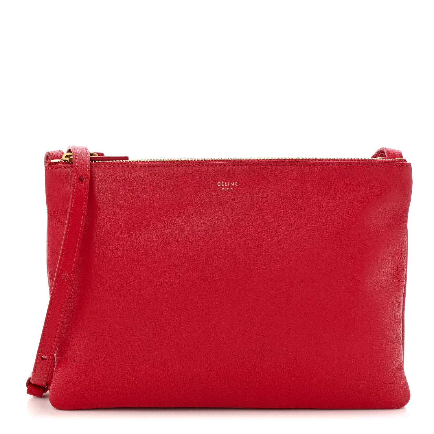Lambskin Large Trio Crossbody Bag Red