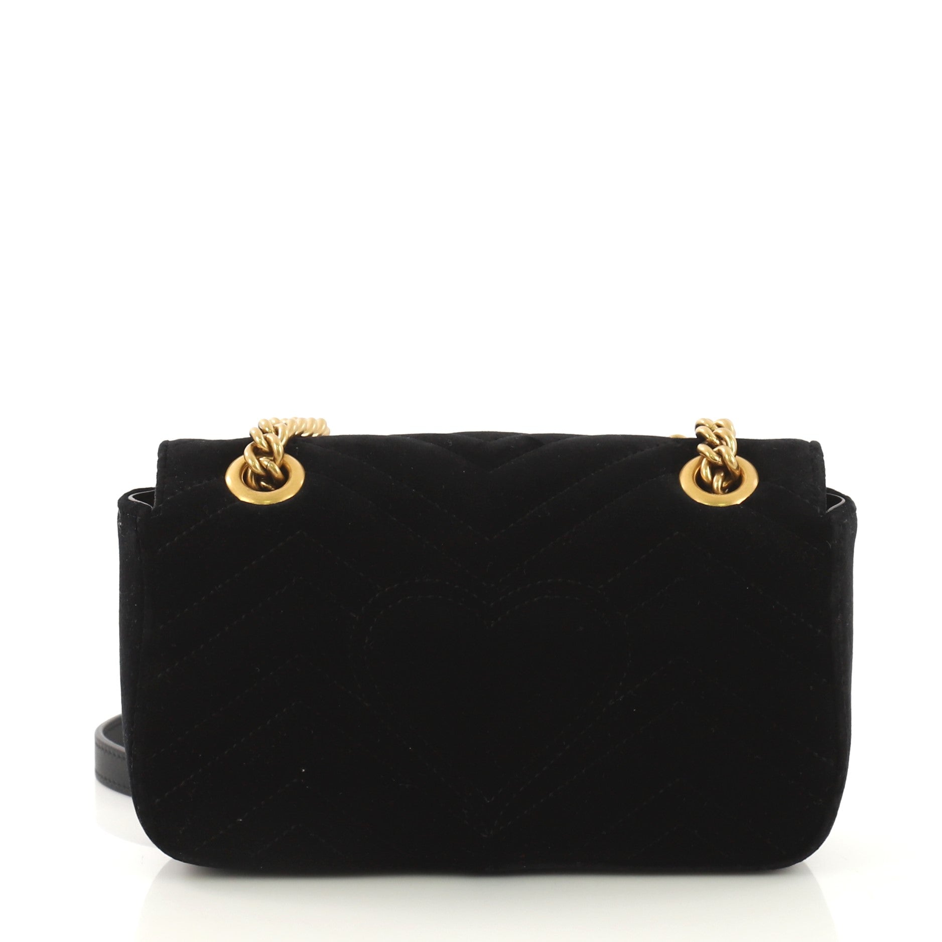 GG Marmont Flap Bag Matelasse Velvet Mini