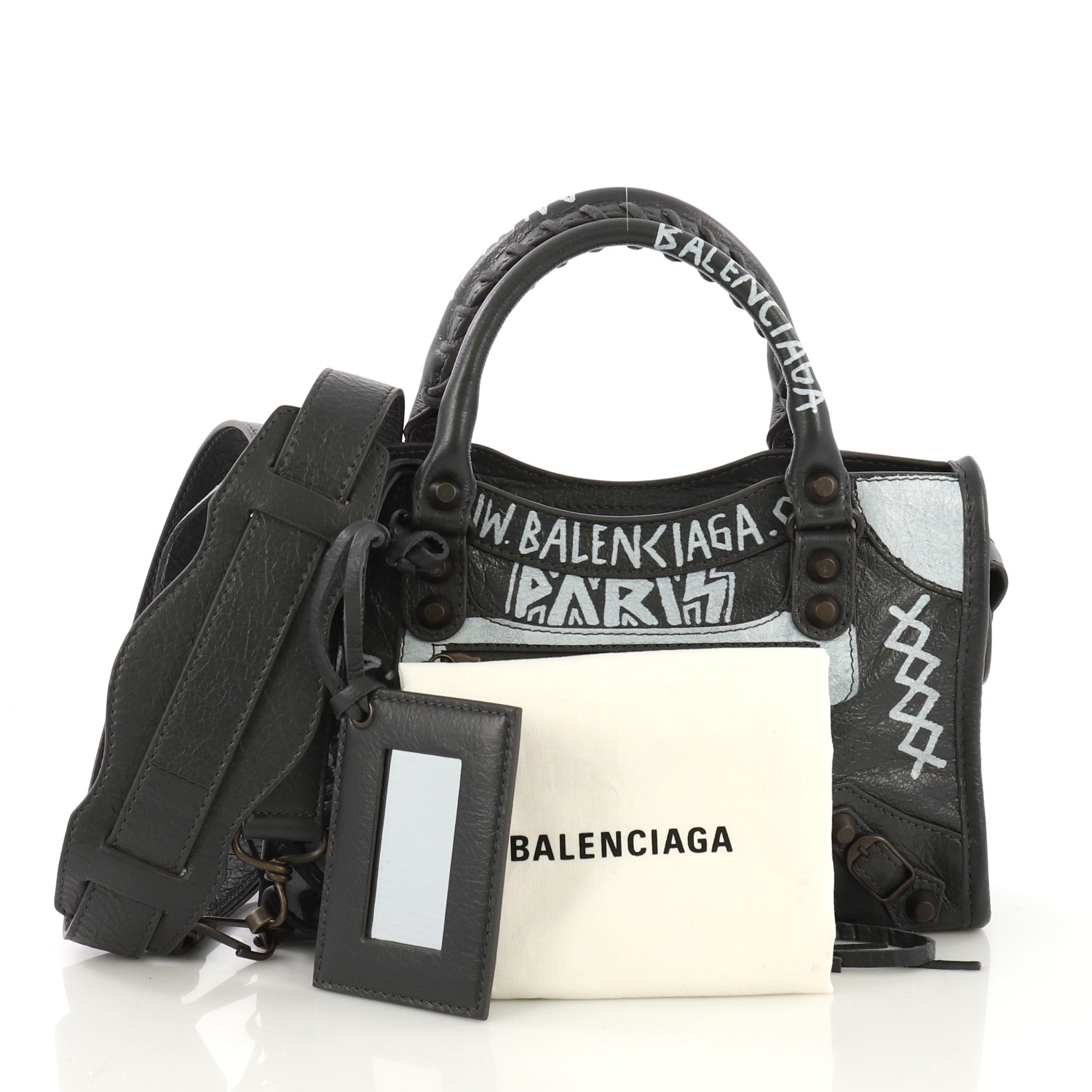 City Graffiti Classic Studs Bag Leather Mini
