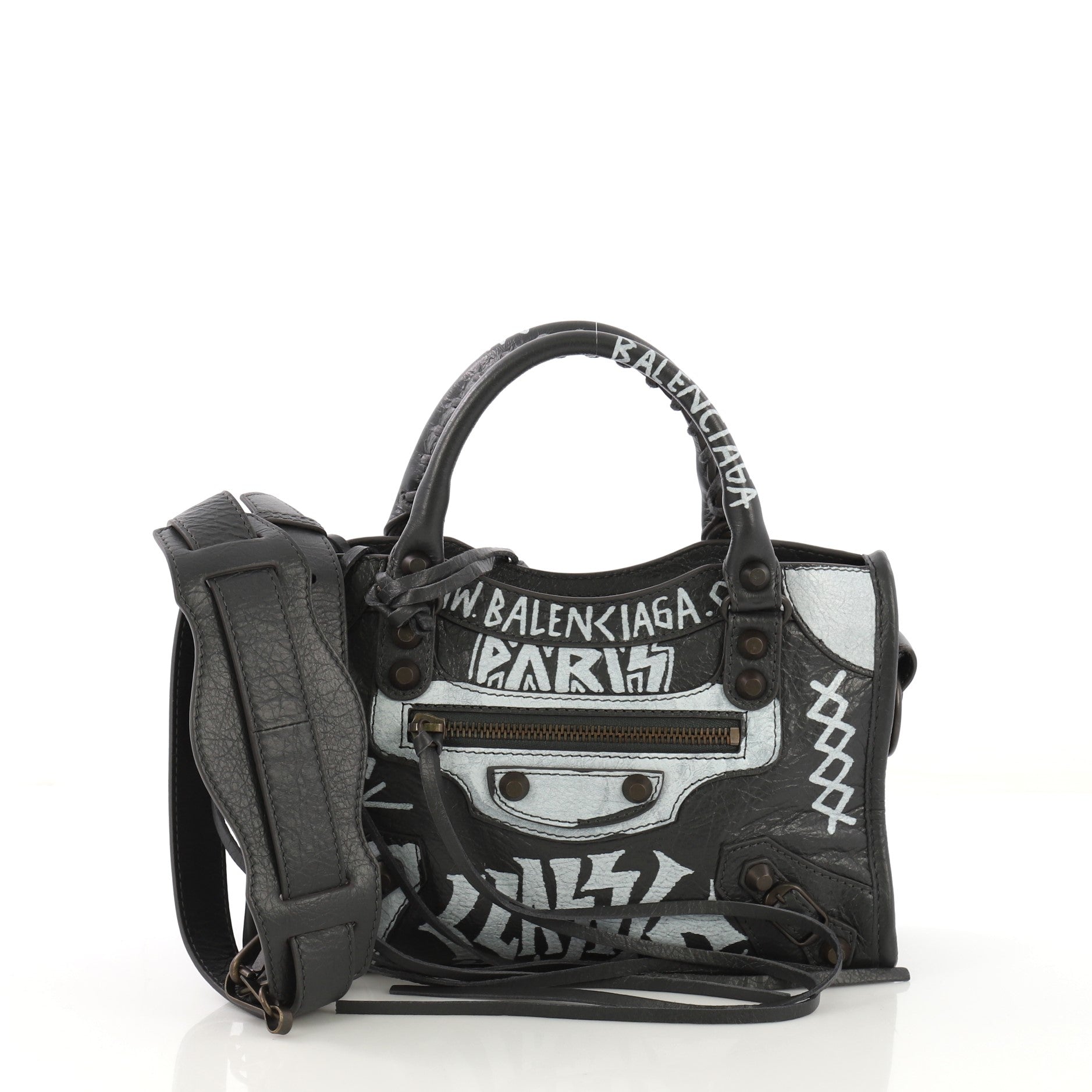 City Graffiti Classic Studs Bag Leather Mini