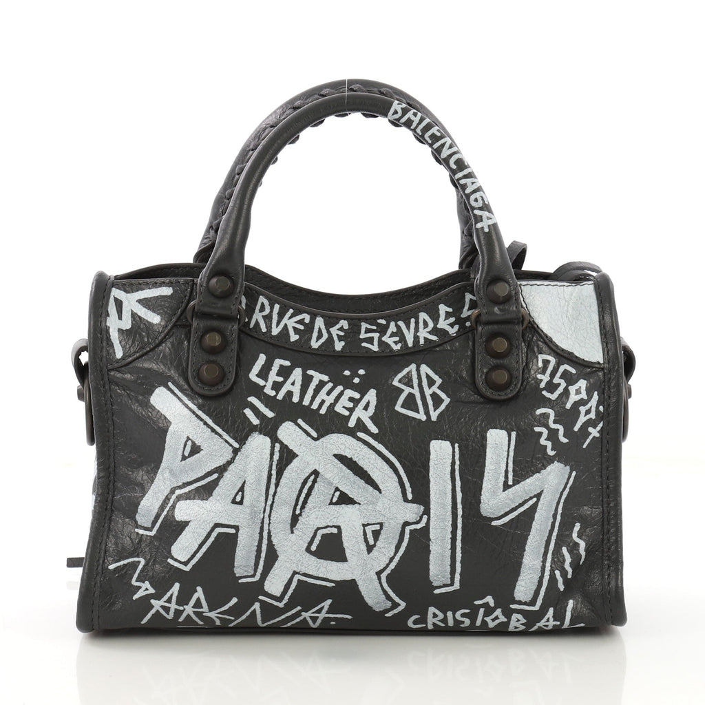City Graffiti Classic Studs Bag Leather Mini
