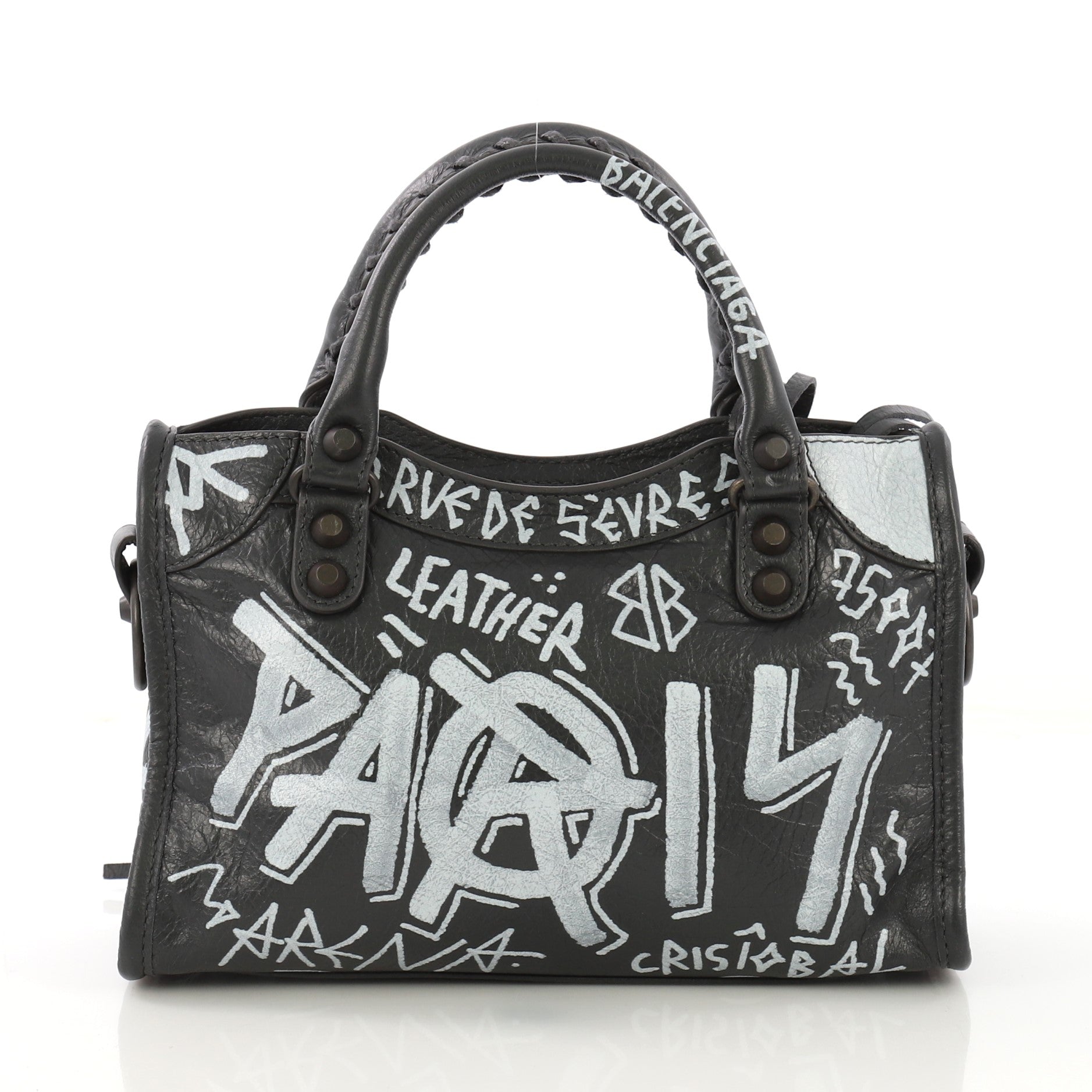 City Graffiti Classic Studs Bag Leather Mini