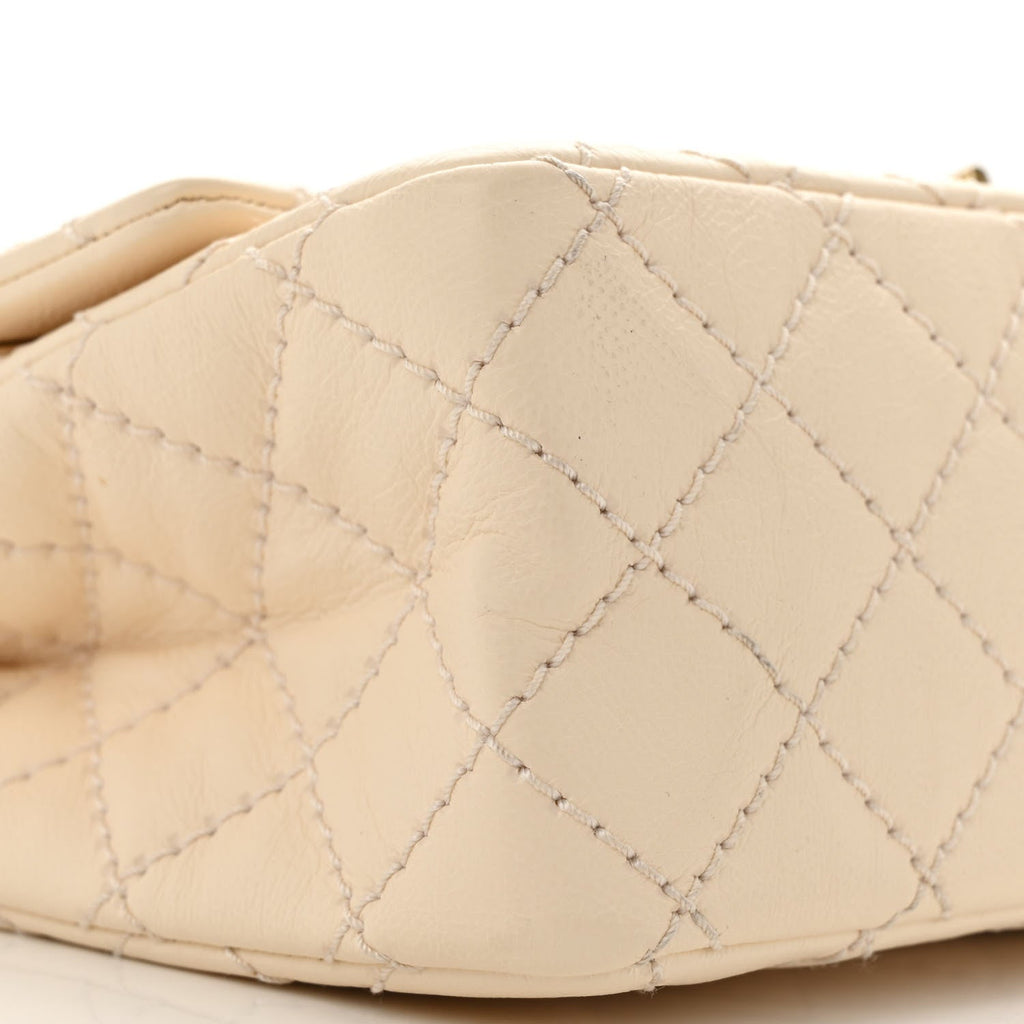 Aged Calfskin Quilted 2.55 Reissue 226 Flap Ivory