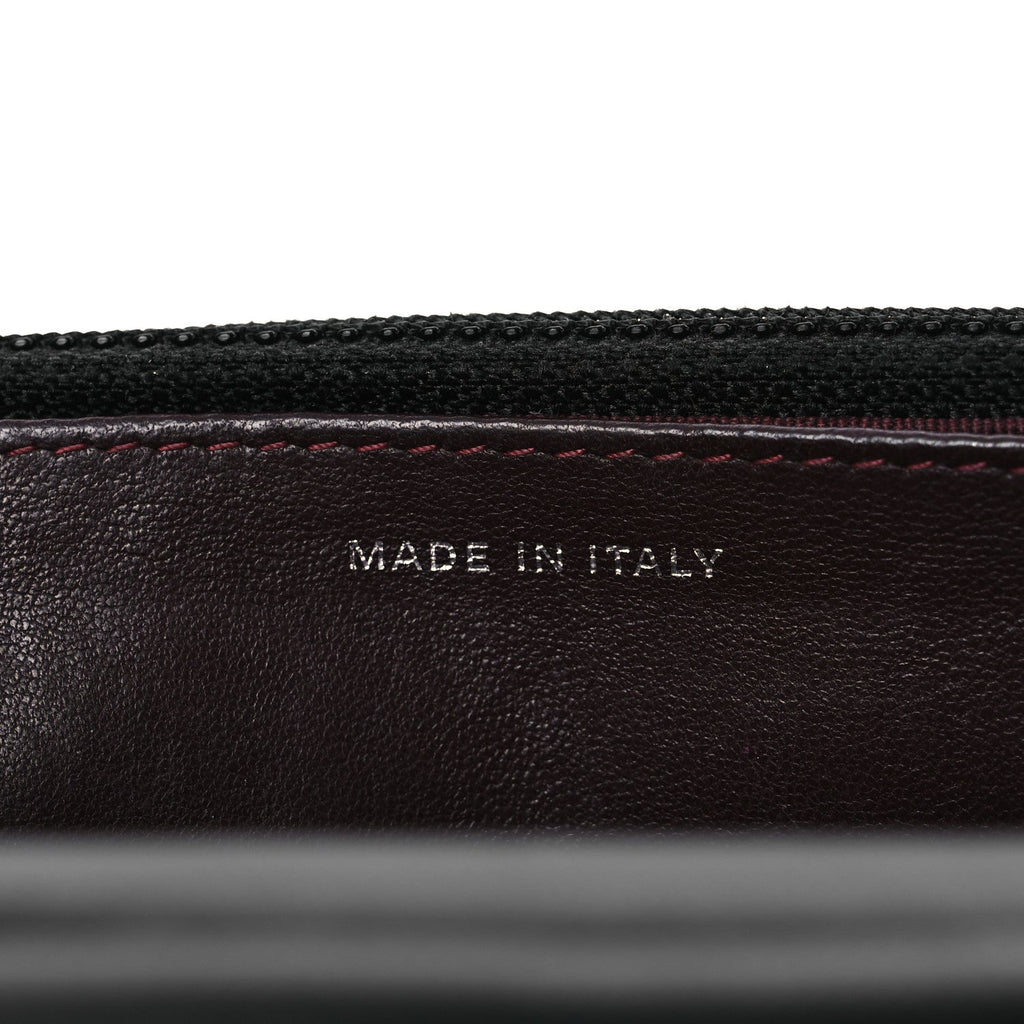 Lambskin Quilted Wallet On Chain WOC Black
