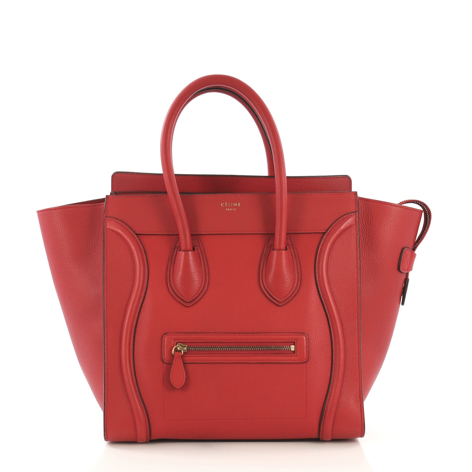 Luggage Handbag Grainy Leather Mini