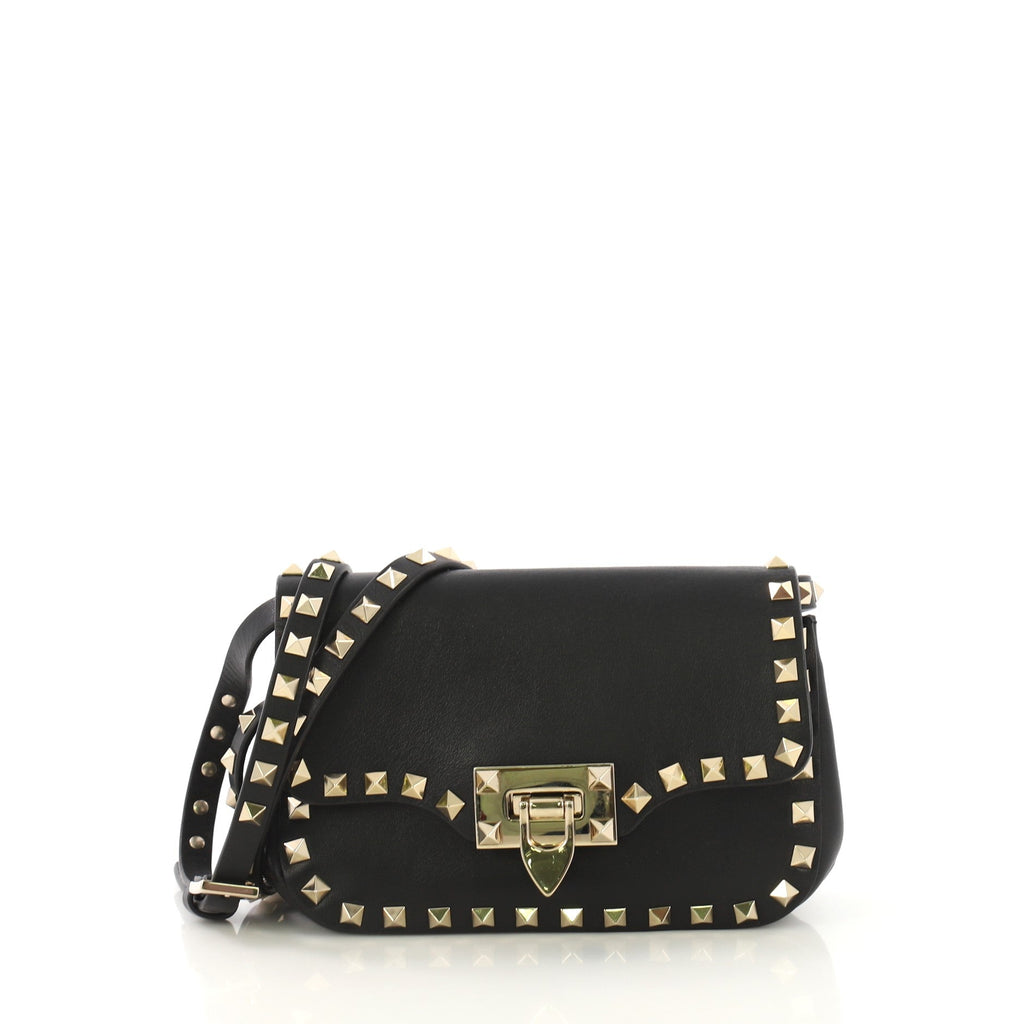 Rockstud Flip Lock Flap Bag Leather Mini