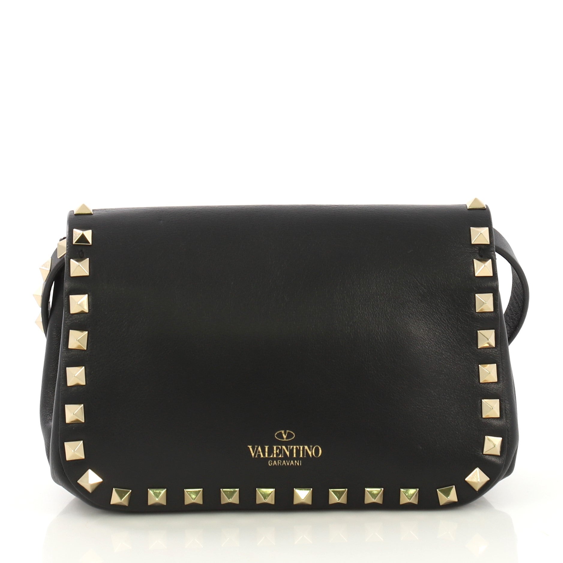 Rockstud Flip Lock Flap Bag Leather Mini