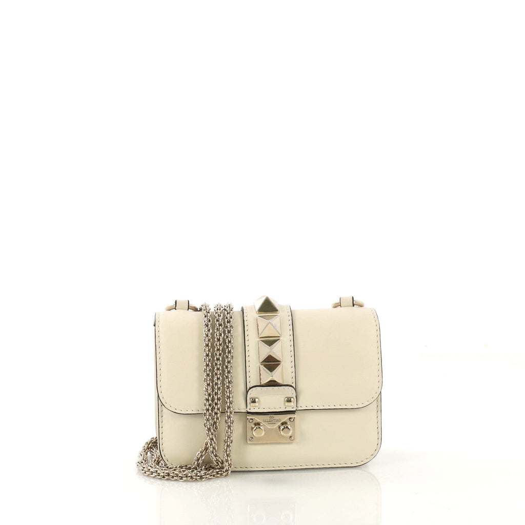 Glam Lock Shoulder Bag Leather Mini