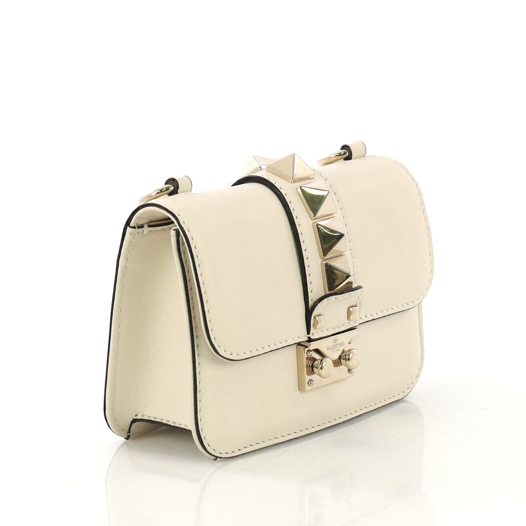 Glam Lock Shoulder Bag Leather Mini