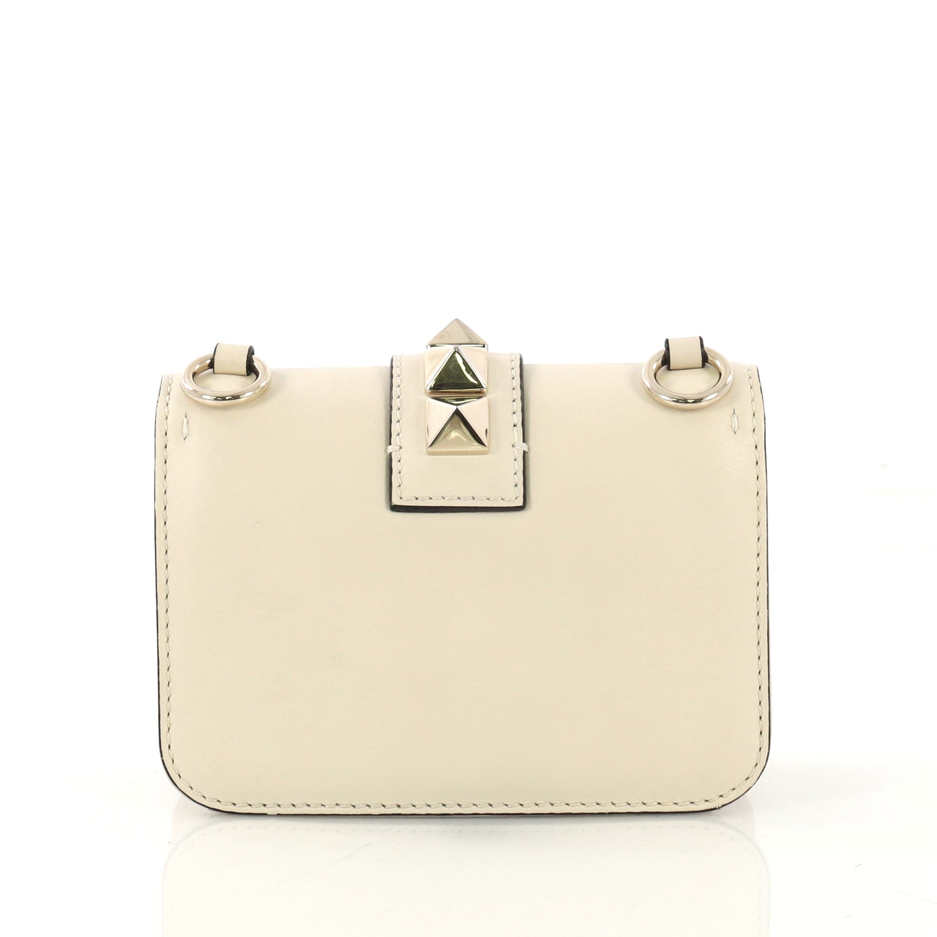 Glam Lock Shoulder Bag Leather Mini