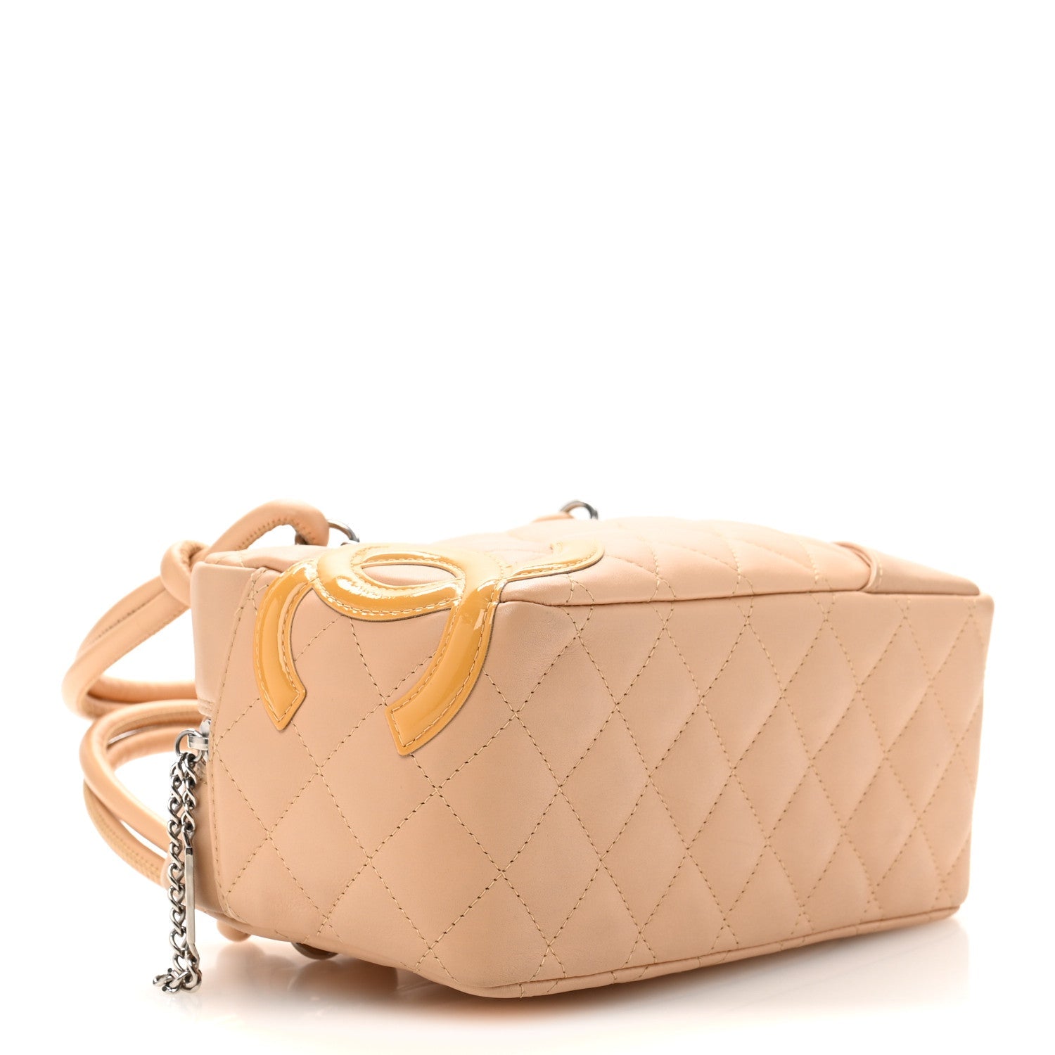 Calfskin Quilted Small Cambon Bowler Beige