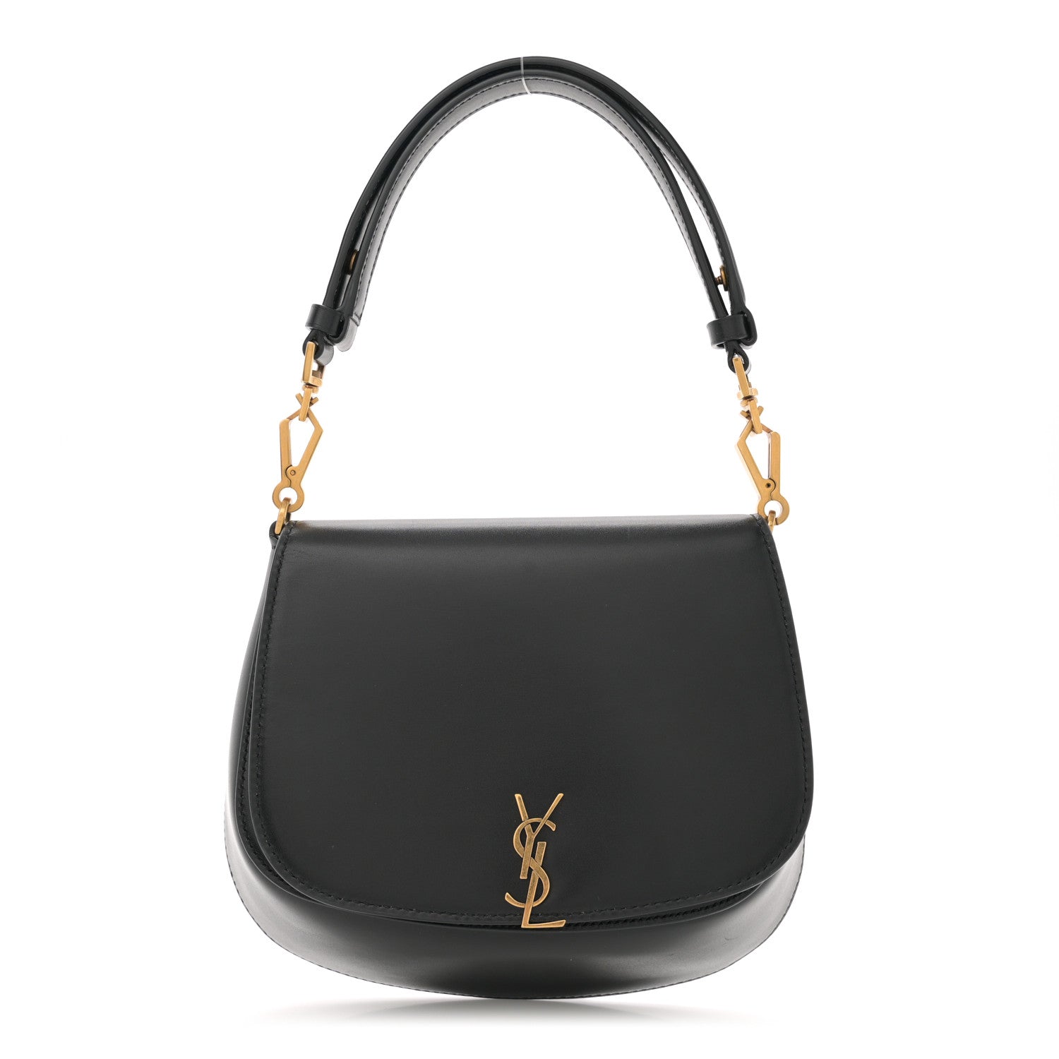 Box Calfskin Mini Voltaire Top Handle Bag Black