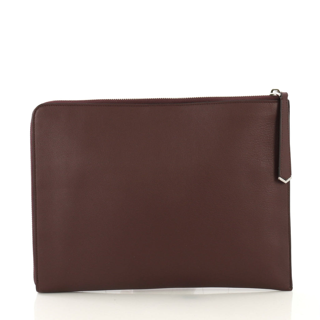 Flat Clutch Studded Leather