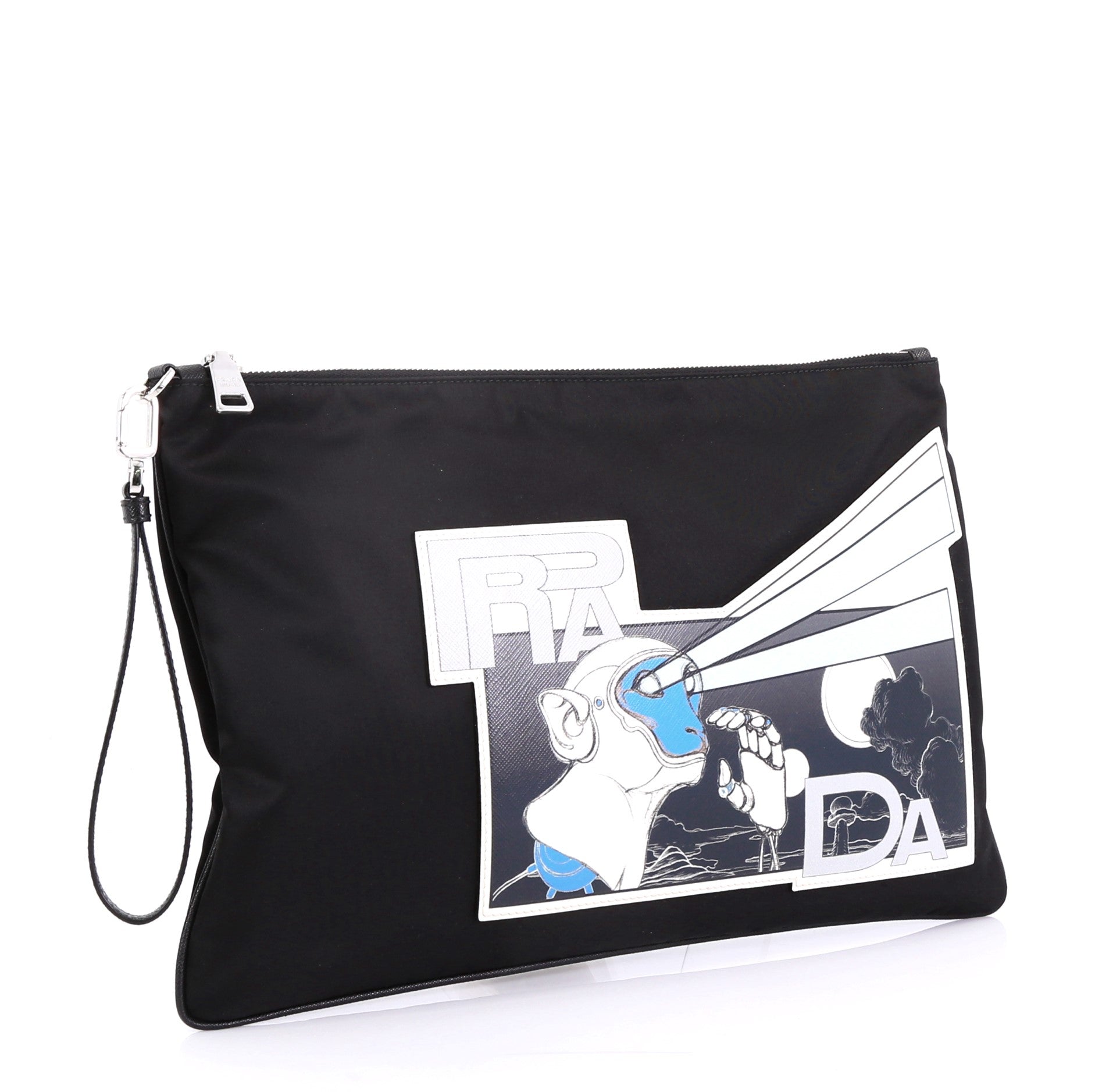 Wristlet Clutch Printed Tessuto Medium