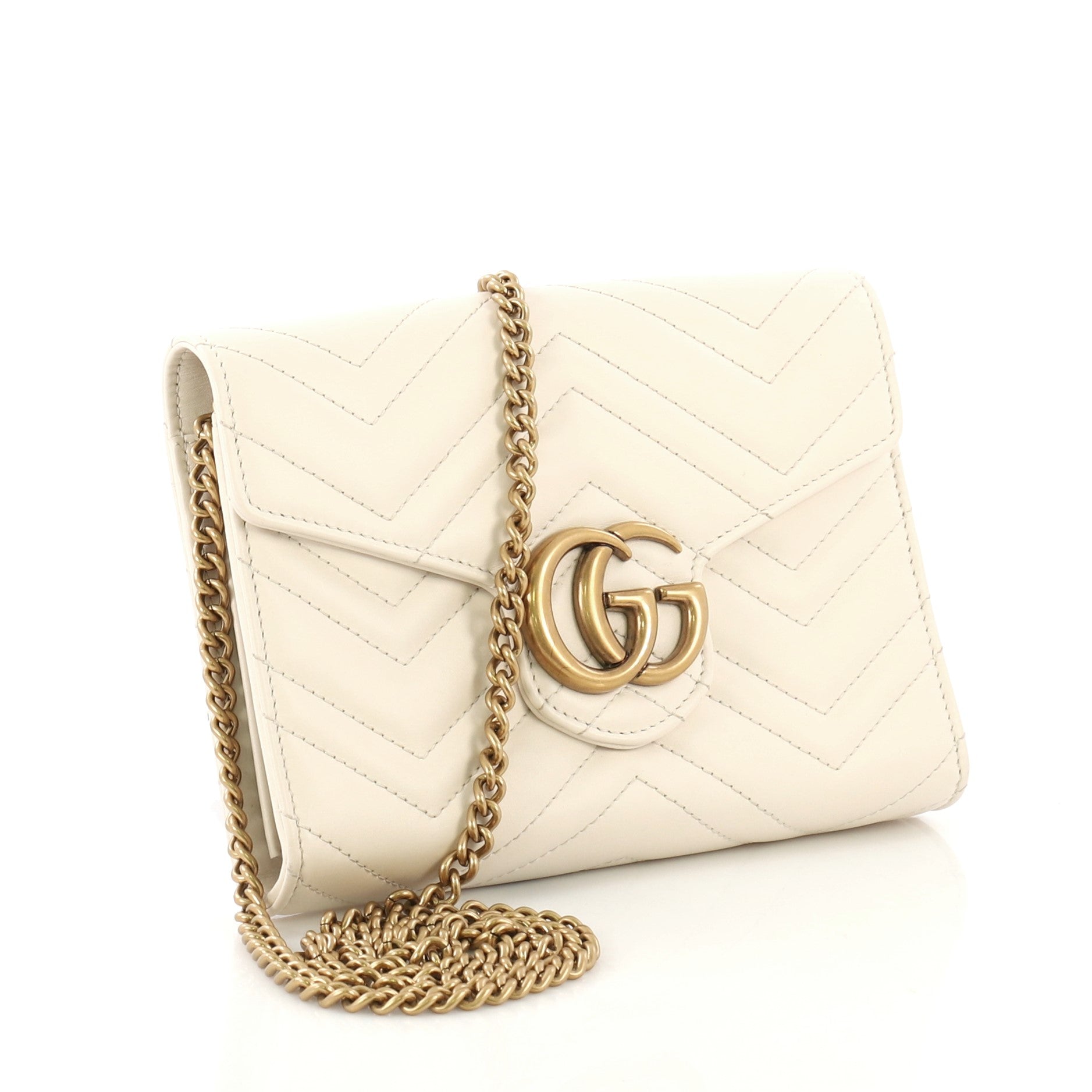 GG Marmont Chain Wallet Matelasse Leather Mini