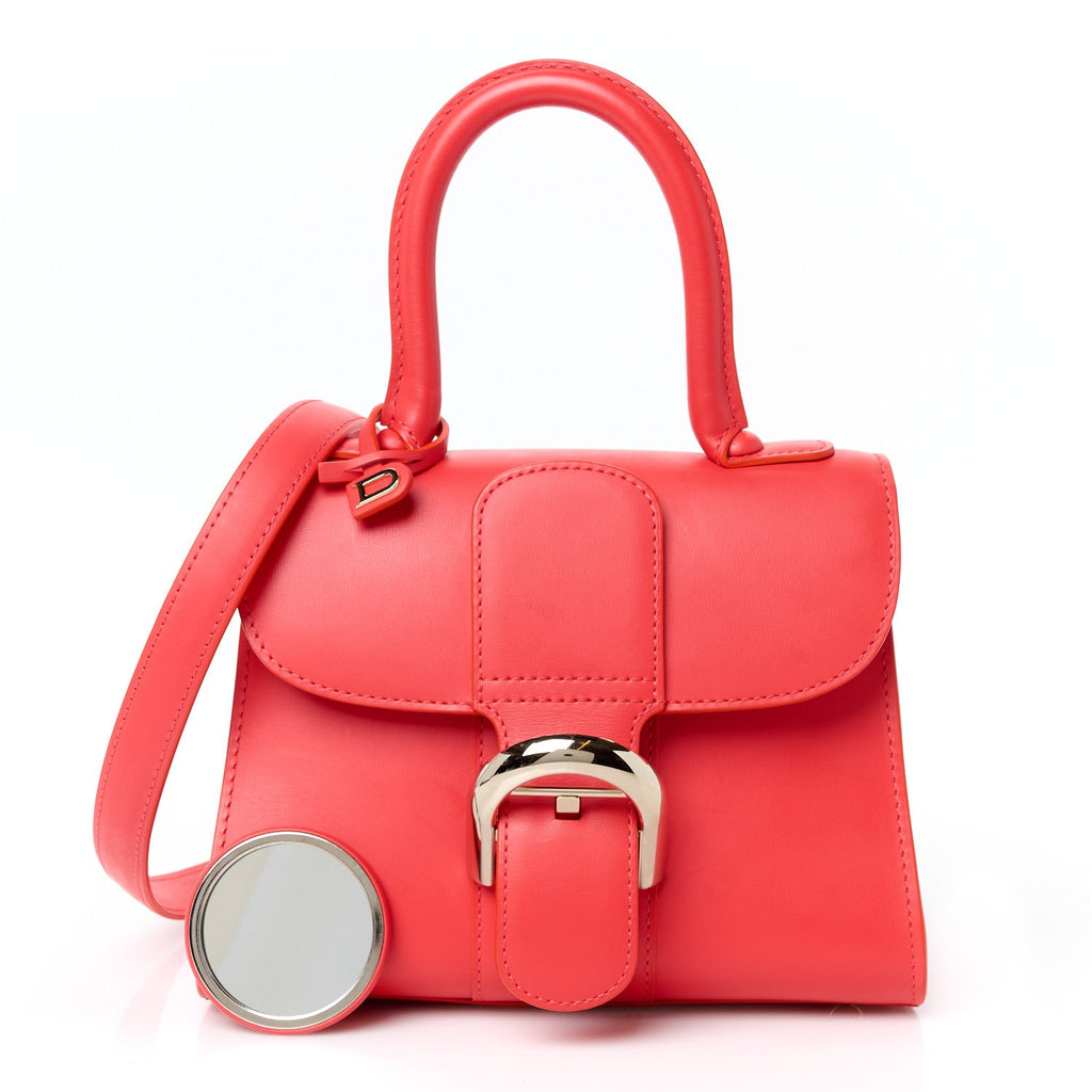 Box Calfskin Mini Brillant Satchel Coral