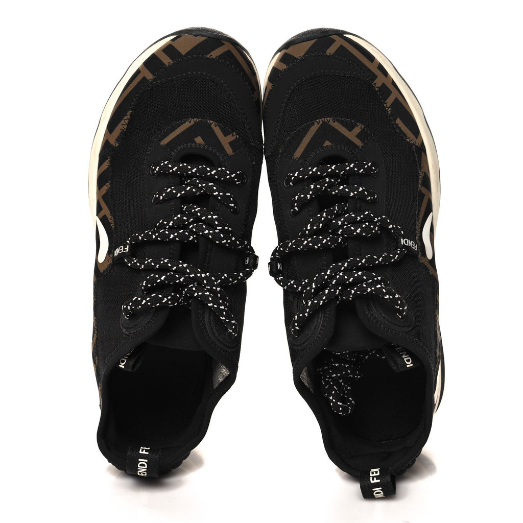 Technical Mesh Lycra FFreedom Patchwork Sneakers 36.5 Black Tobacco