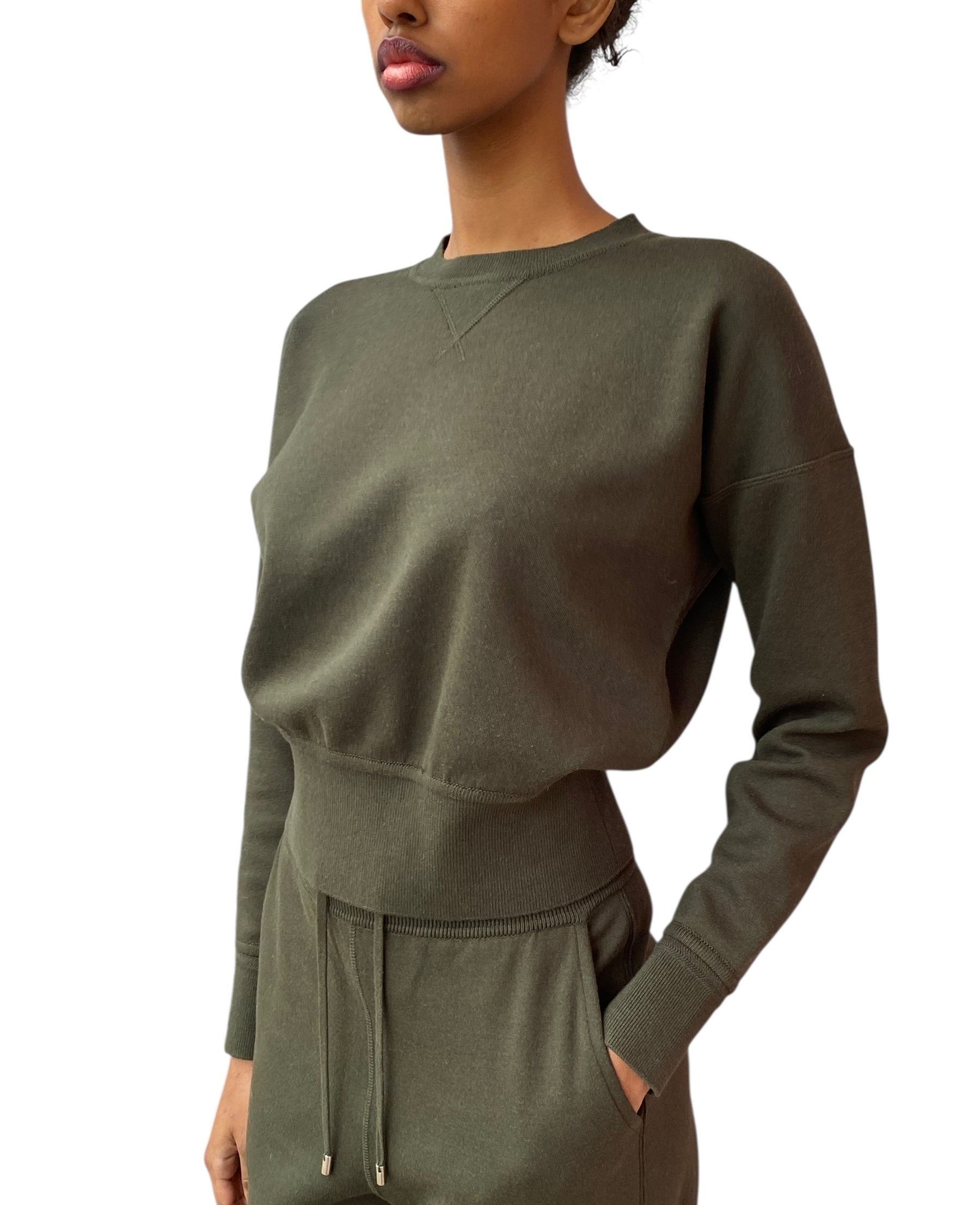 Loro Piana Olive Green Two-Piece Track Suit Set - S