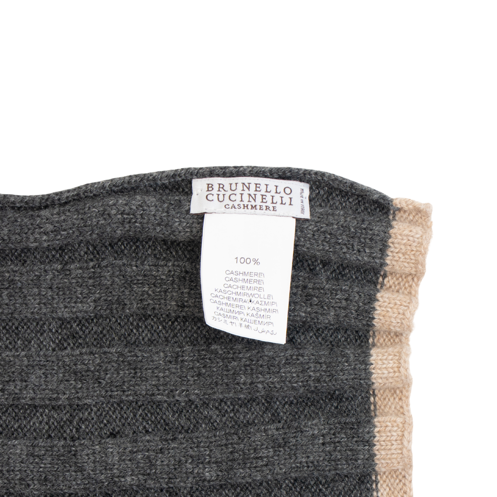 Brunello Cucinelli Ribbed Cashmere Scarf