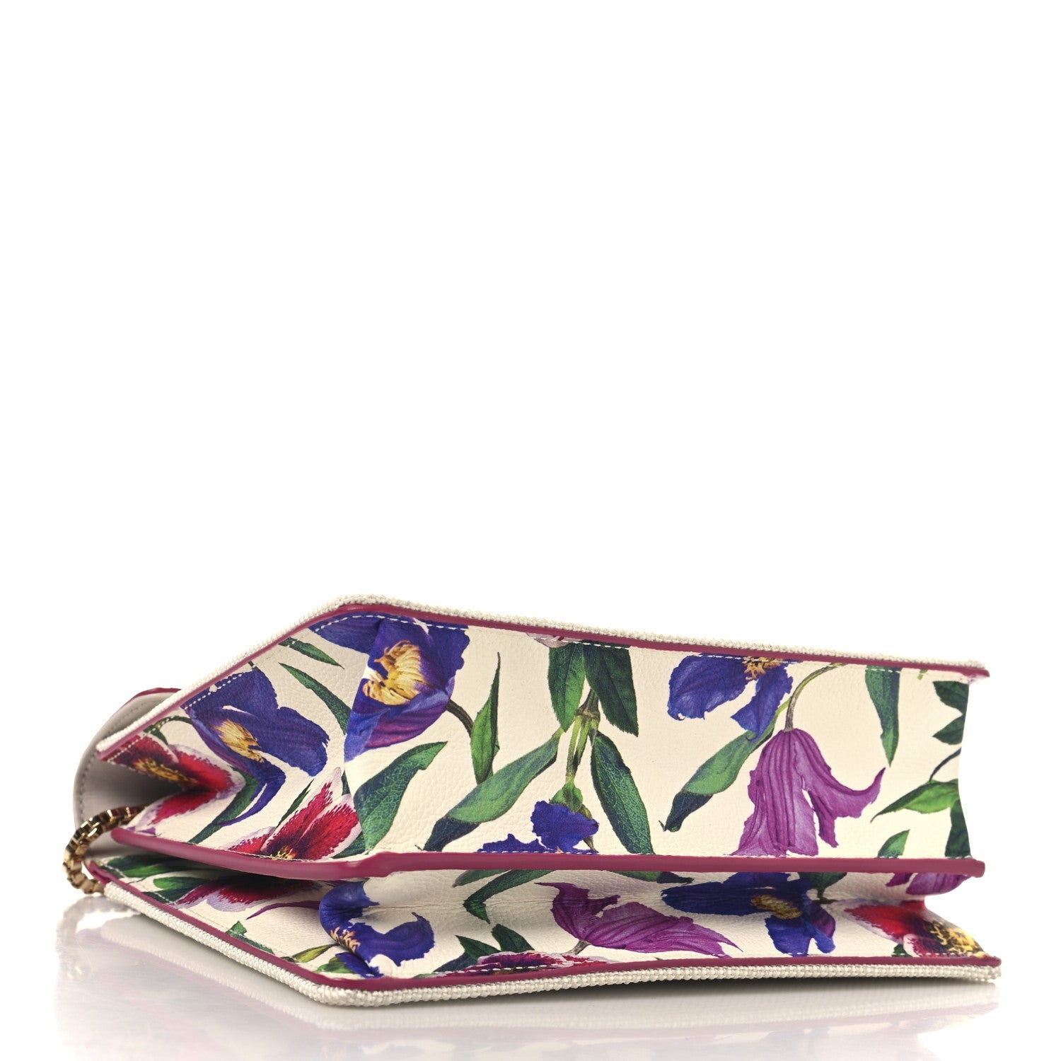 Canvas Calfskin Thalia Crossbody Bag White Multicolor