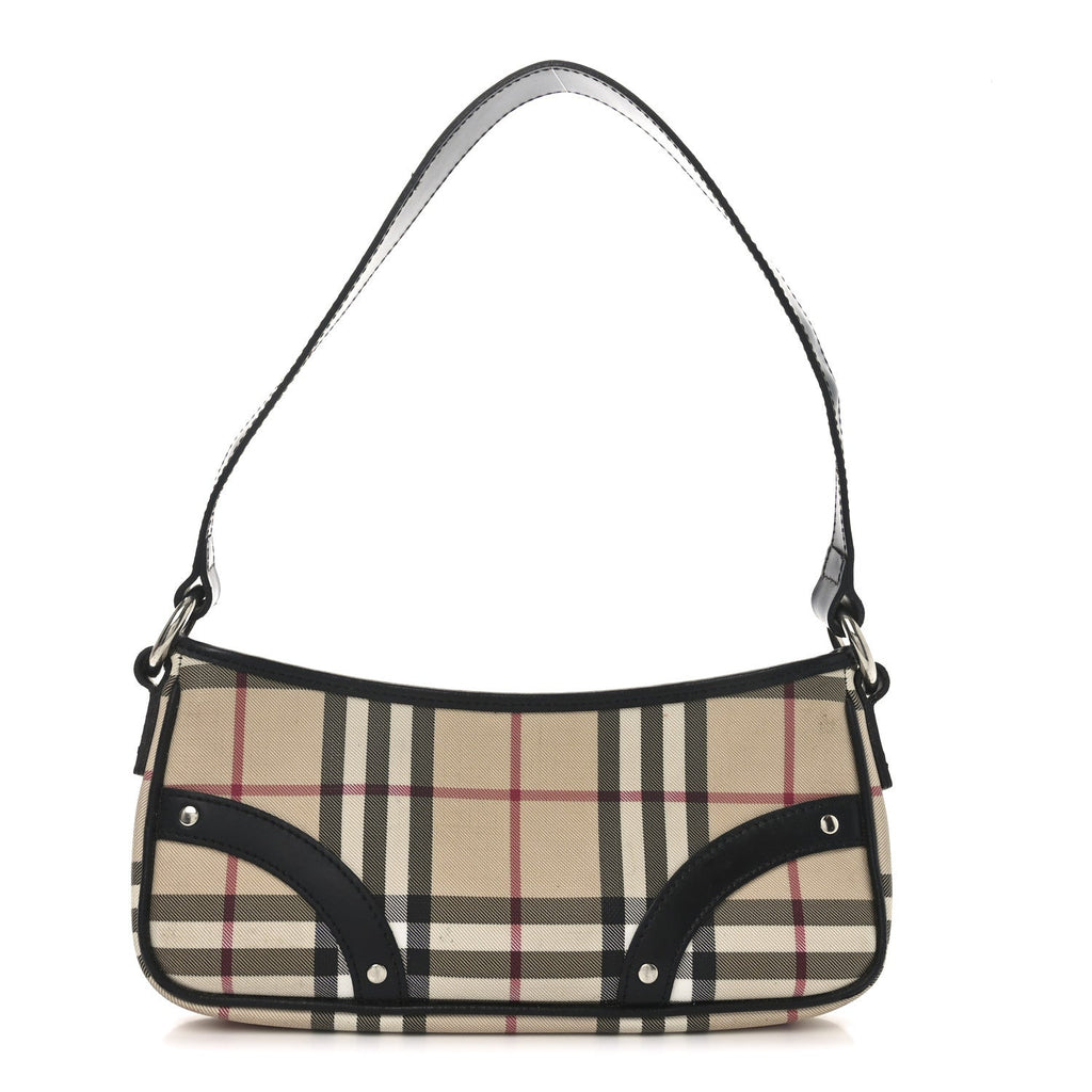 House Check Shoulder Bag Black