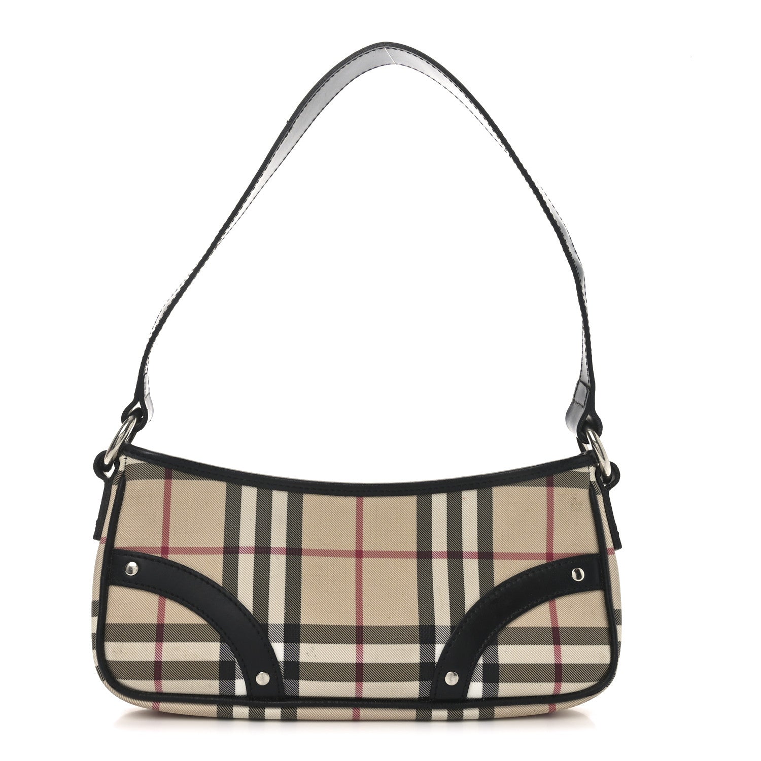 House Check Shoulder Bag Black