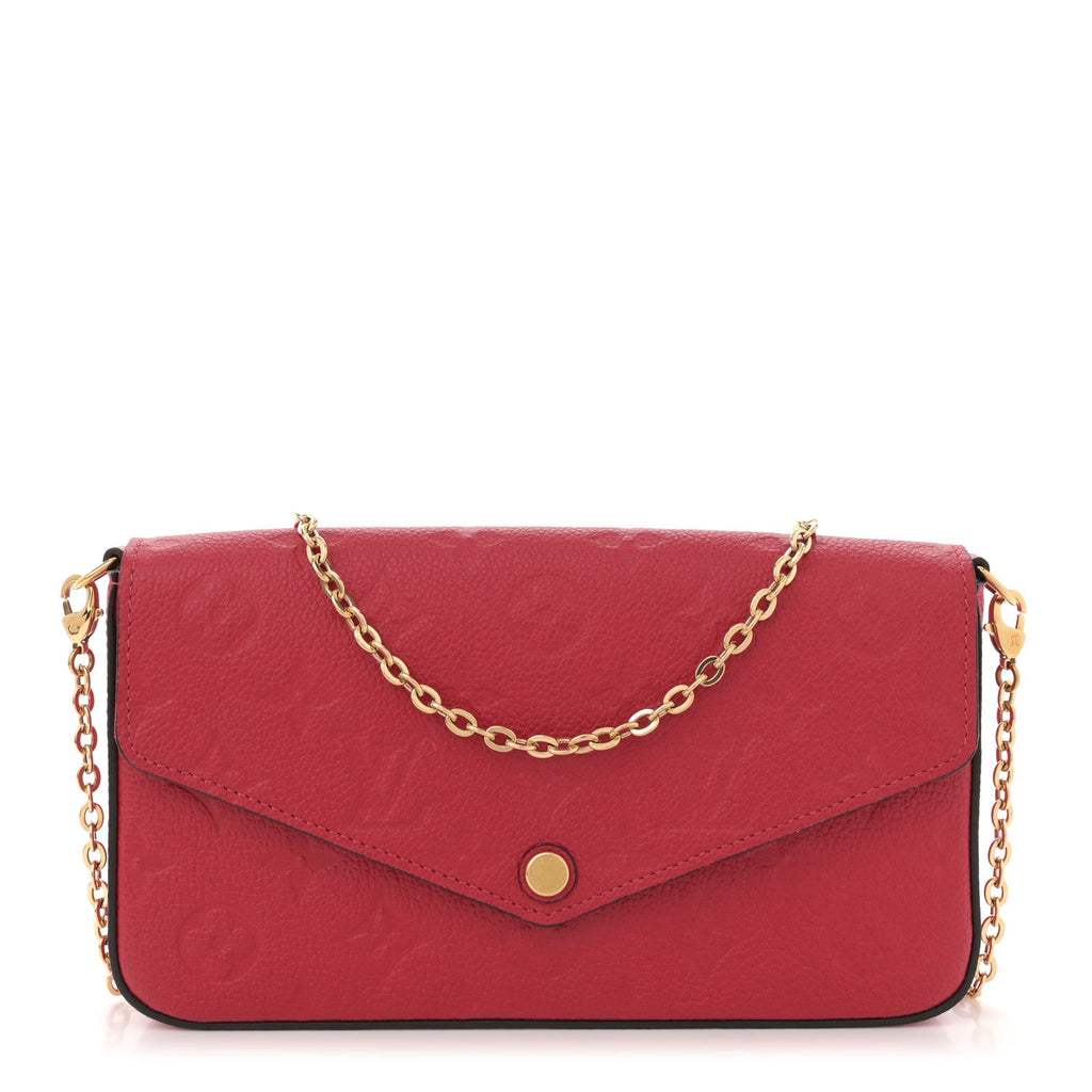 Empreinte Pochette Felicie Chain Wallet Scarlet