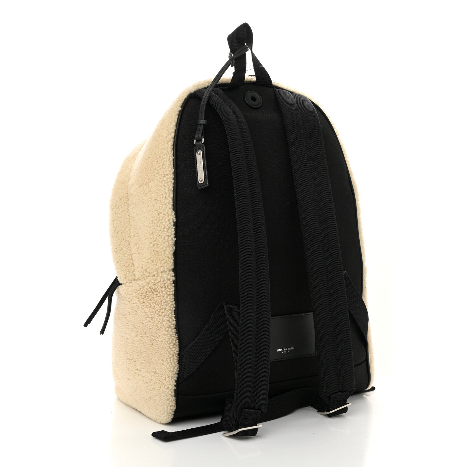 Shearling City Backpack Natural Black