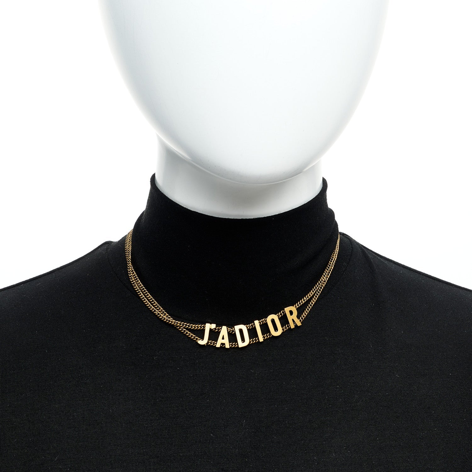 Metal J'Adior Choker Necklace Aged Gold